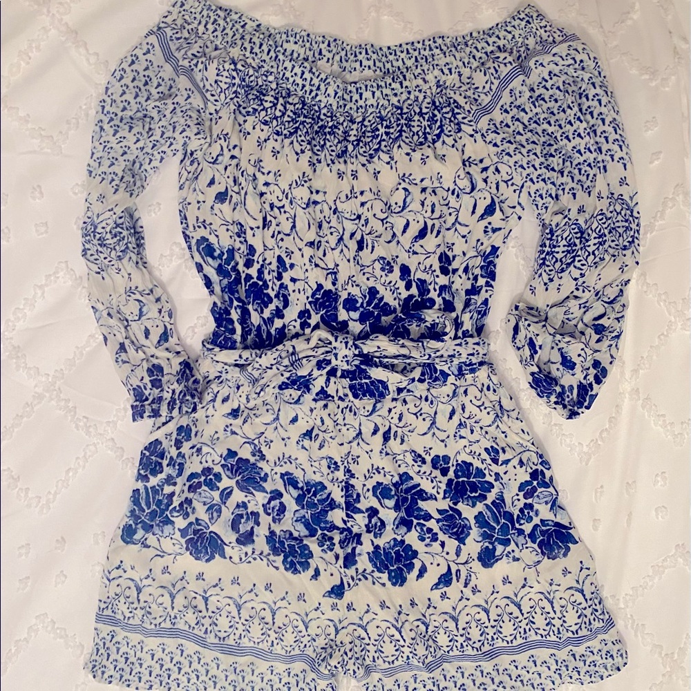 Anthropologie Medium Off the Shoulder Romper NWT